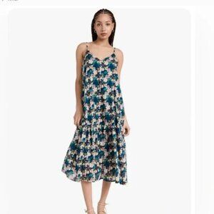 Trovata birds of paradise ari midi cotton dress
